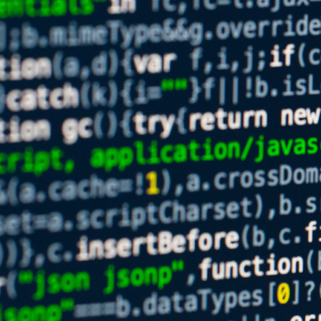 Close up of code on a computer screen.