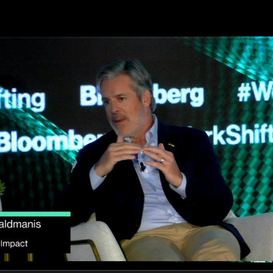 click to read Warren Valdmanis Speaks at Bloomberg’s Work Shifting 2.0 Conference