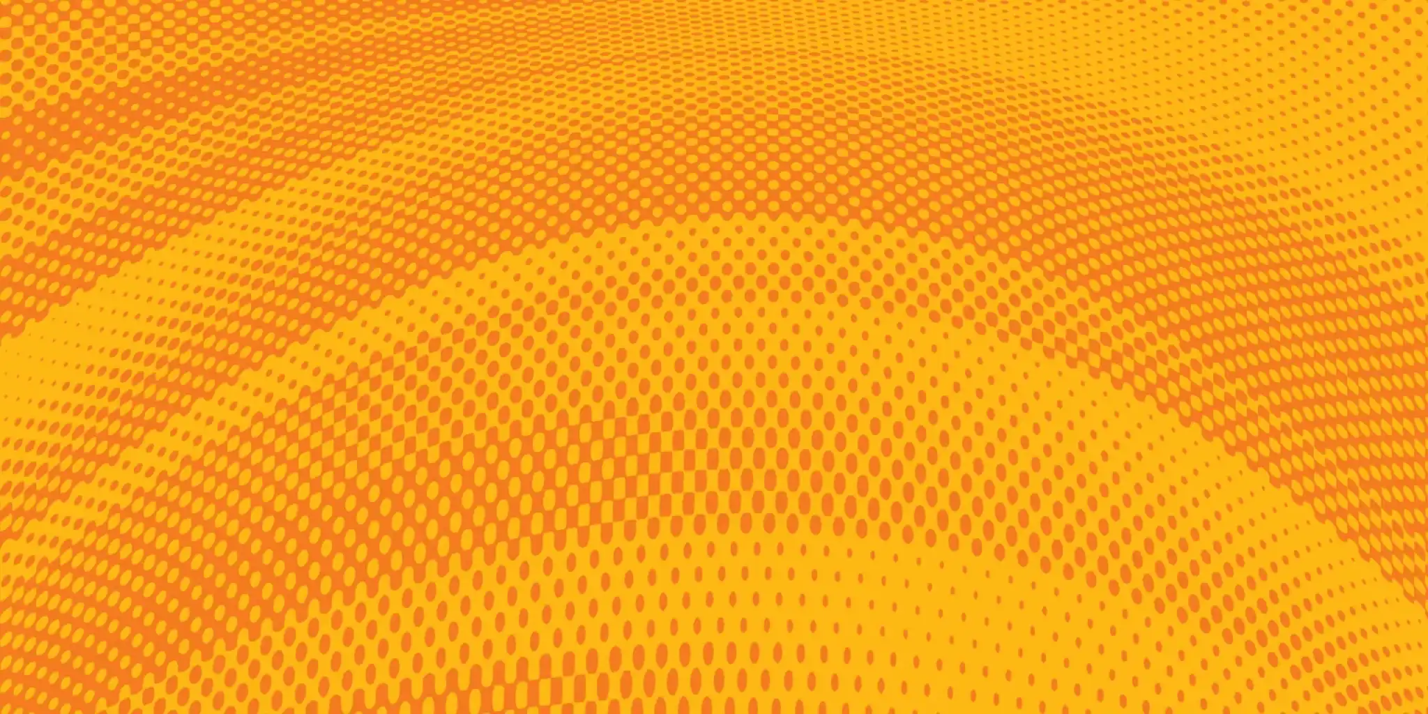 Abstract orange background with a pattern of small dots forming wave-like shapes