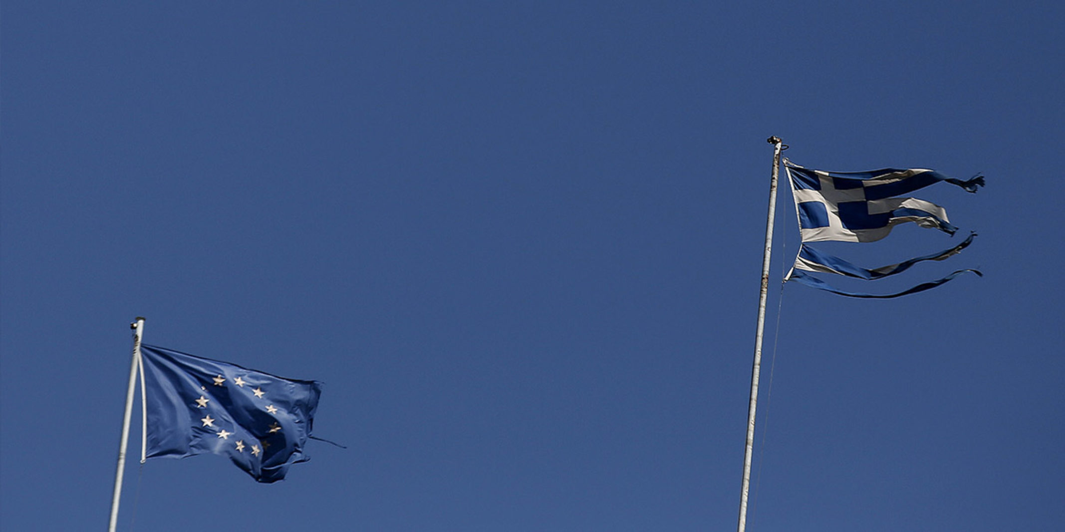 Greece Flag on a flag pole