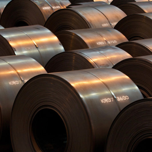 a picture of rolls of rolled up metal